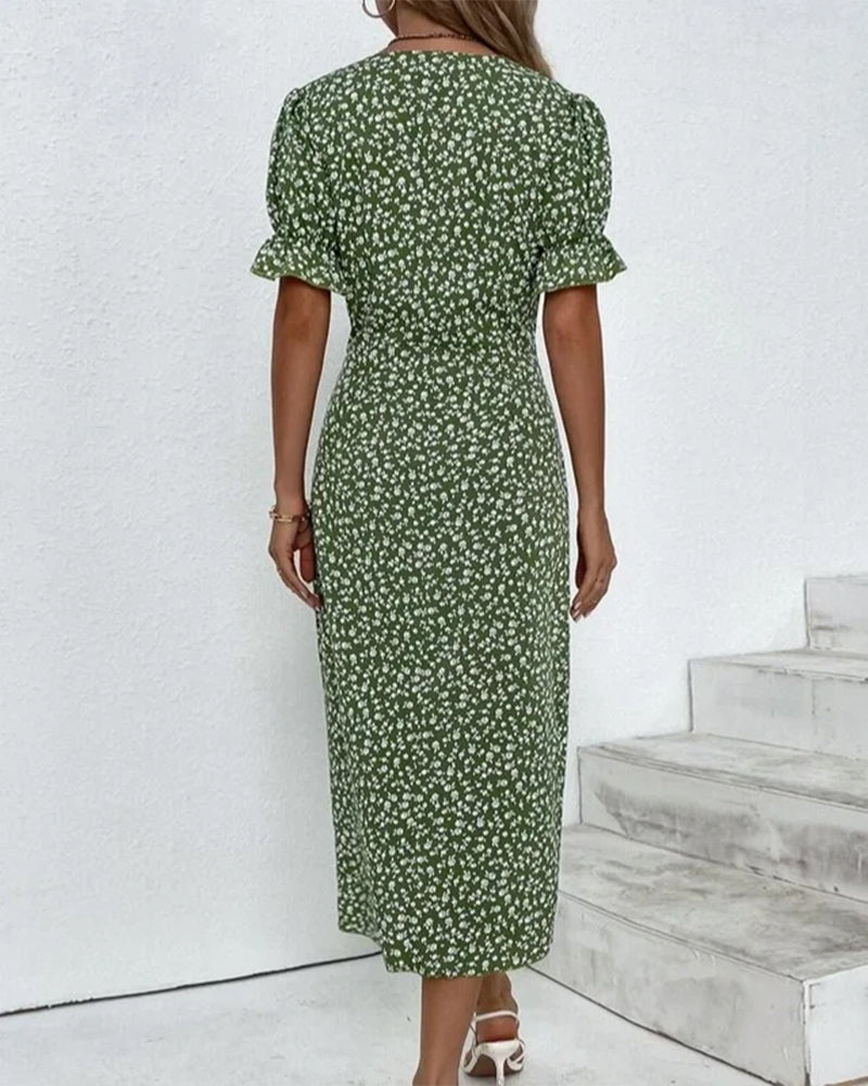 MARGOT | FLORAL SUMMER DRESS WITH GRACEFUL TUMMY COVERAGE