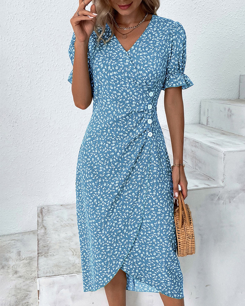 MARGOT | FLORAL SUMMER DRESS WITH GRACEFUL TUMMY COVERAGE