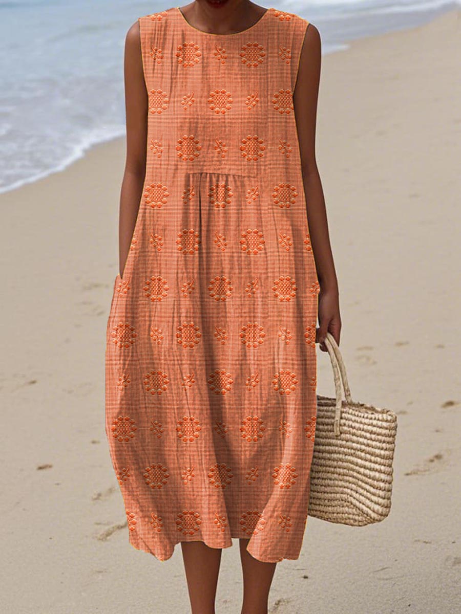 MAY | ELEGANT SLEEVELESS TUMMY-COVERAGE DRESS