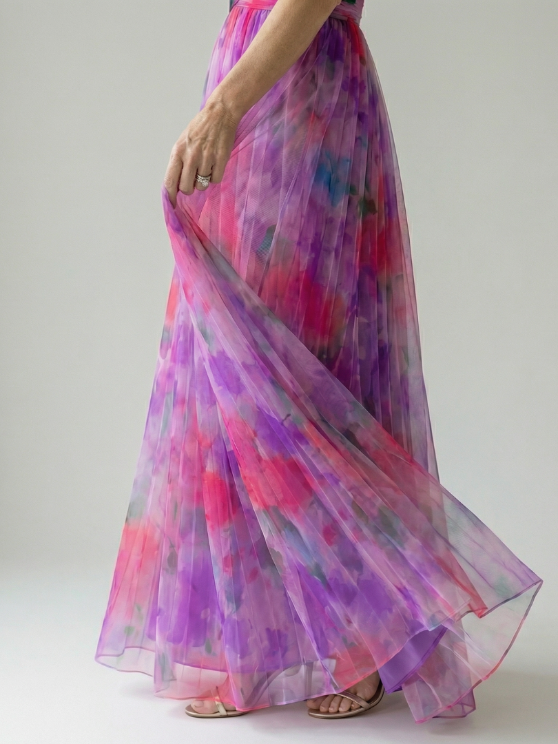 ISEL | ELEGANT SOFT WRAP MAXI DRESS WITH FLATTERING SILHOUETTE