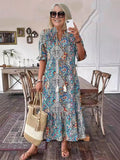 CLODAGH | FLATTERING BOHO MIDI DRESS WITH ELEGANT DRAPE