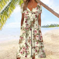 CAOIMHE | FLOWING FLORAL MIDI DRESS WITH ELEGANT DRAPE