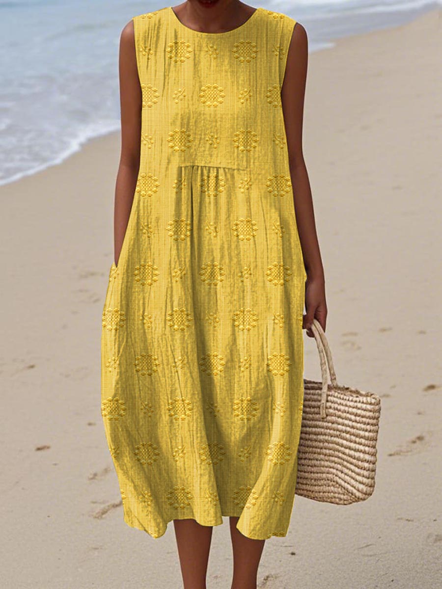 MAY | ELEGANT SLEEVELESS TUMMY-COVERAGE DRESS