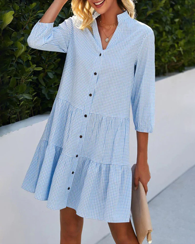 SIENA | ELEGANT BUTTON DRESS WITH FLAWLESS TUMMY COVERAGE