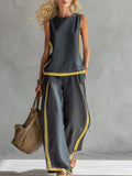 MICHELLE | FLATTERING LINEN TWO-PIECE WITH ELEGANT DRAPE