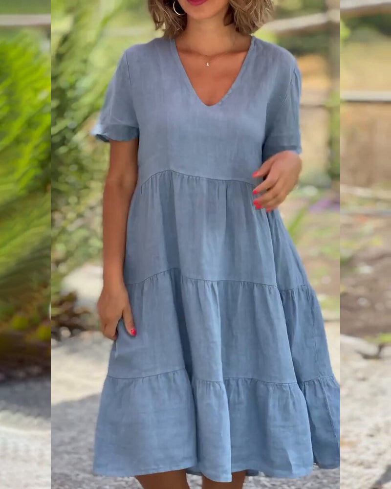 EASHA | ELEGANT BOHO TUMMY-COVERAGE DRESS