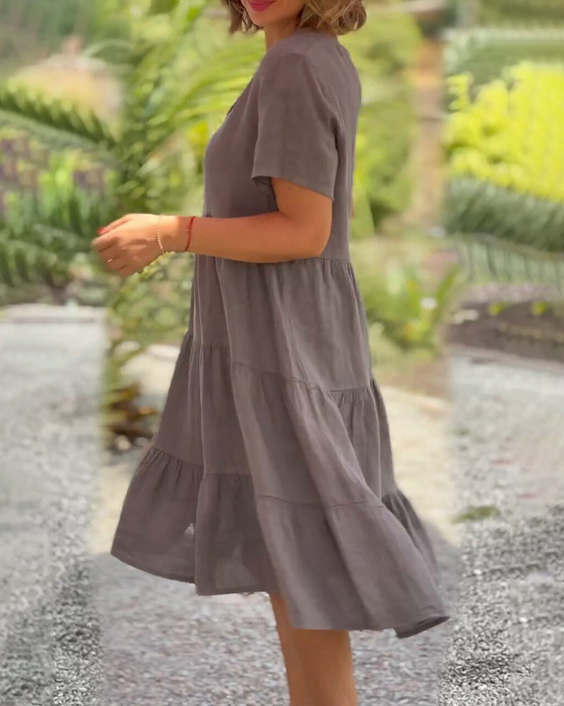 EASHA | ELEGANT BOHO TUMMY-COVERAGE DRESS
