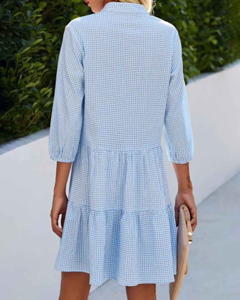 SIENA | ELEGANT BUTTON DRESS WITH FLAWLESS TUMMY COVERAGE