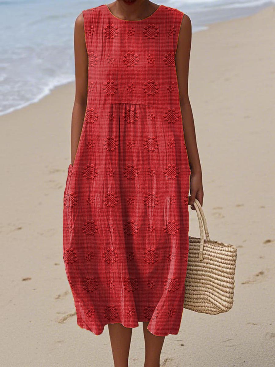 MAY | ELEGANT SLEEVELESS TUMMY-COVERAGE DRESS