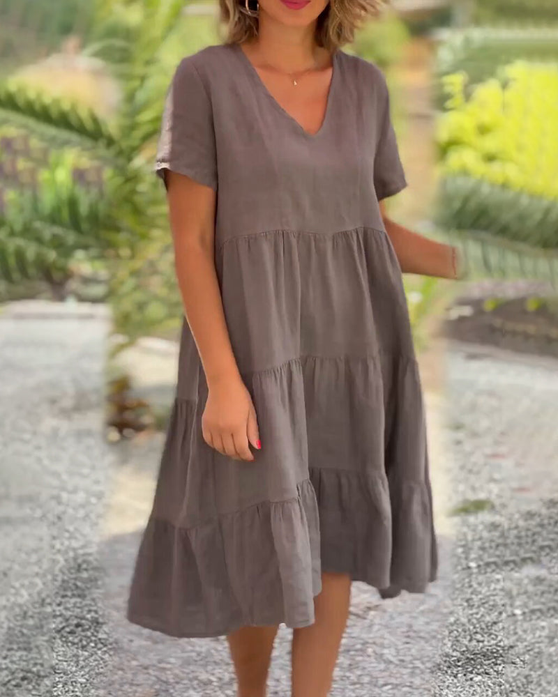 EASHA | ELEGANT BOHO TUMMY-COVERAGE DRESS