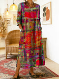 CORA | RELAXED FIT PATCHWORK DRESS WITH FLOWING SILHOUETTE