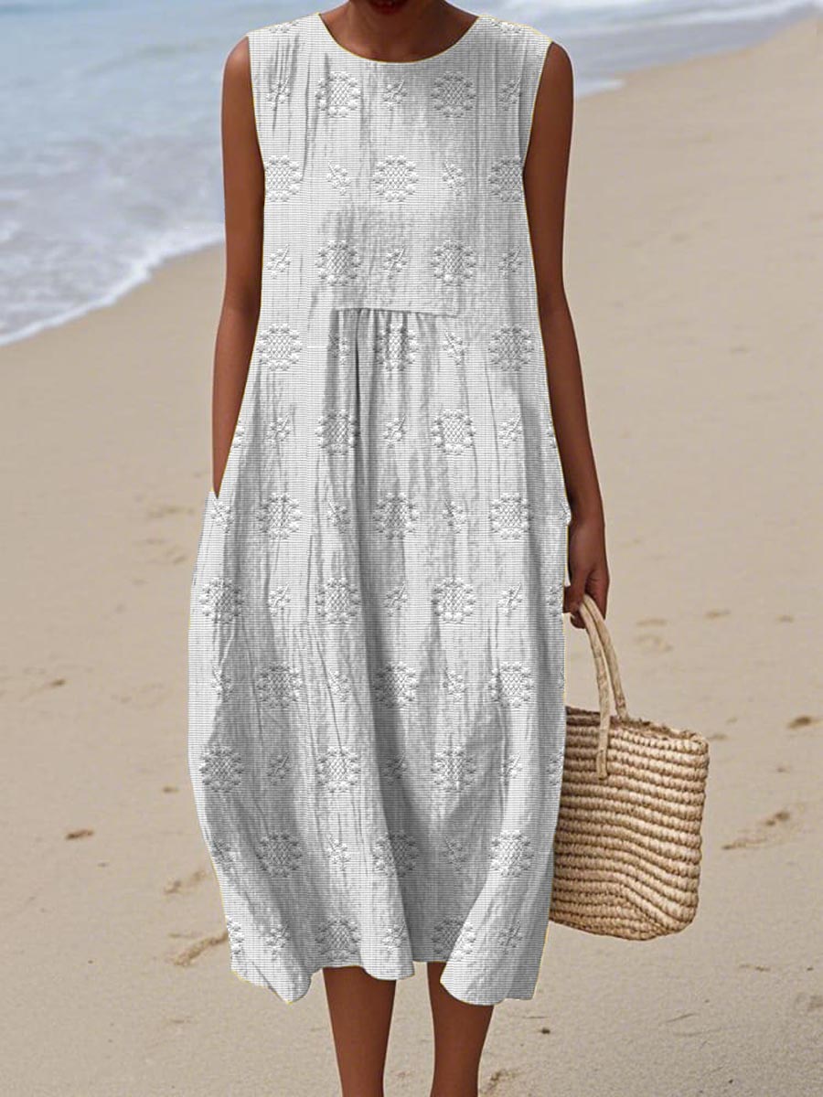 MAY | ELEGANT SLEEVELESS TUMMY-COVERAGE DRESS