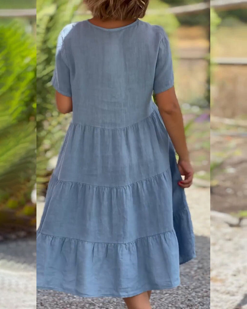 EASHA | ELEGANT BOHO TUMMY-COVERAGE DRESS