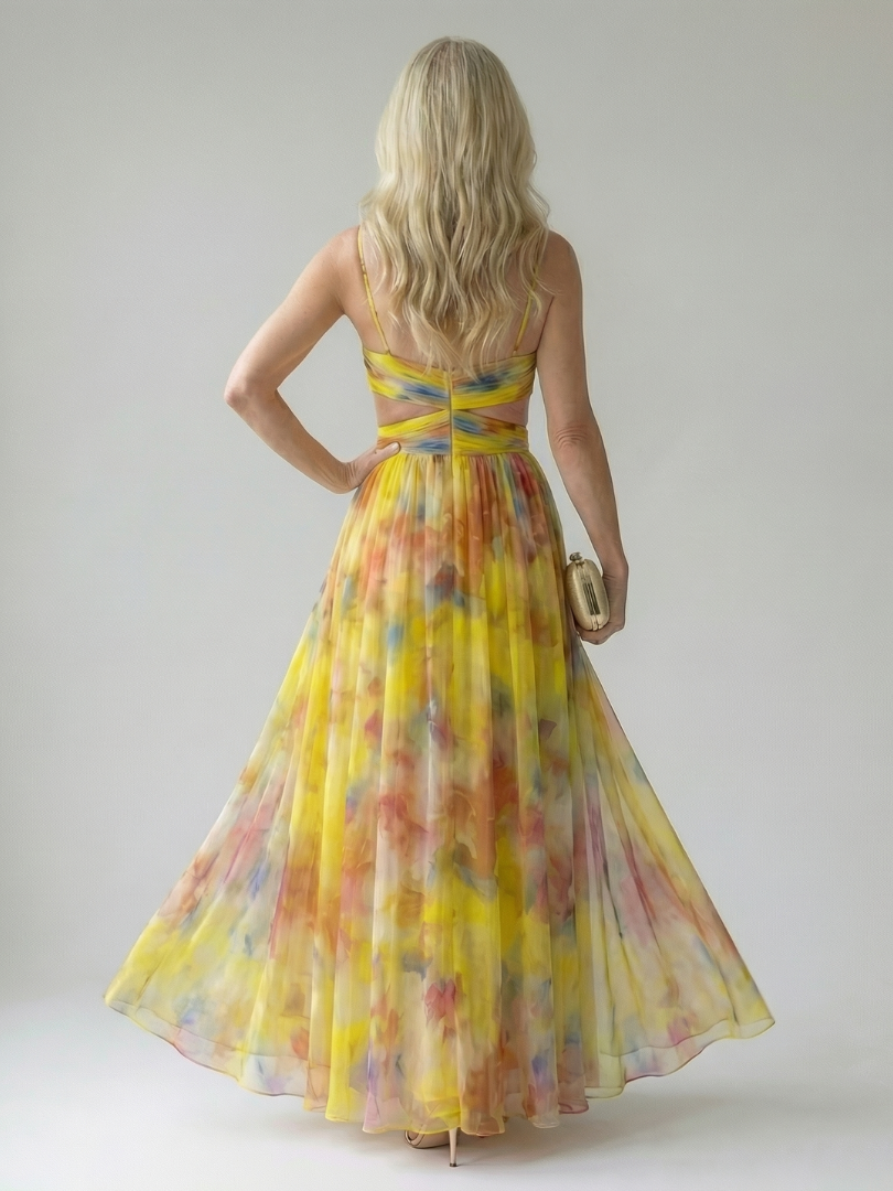 ISEL | ELEGANT SOFT WRAP MAXI DRESS WITH FLATTERING SILHOUETTE