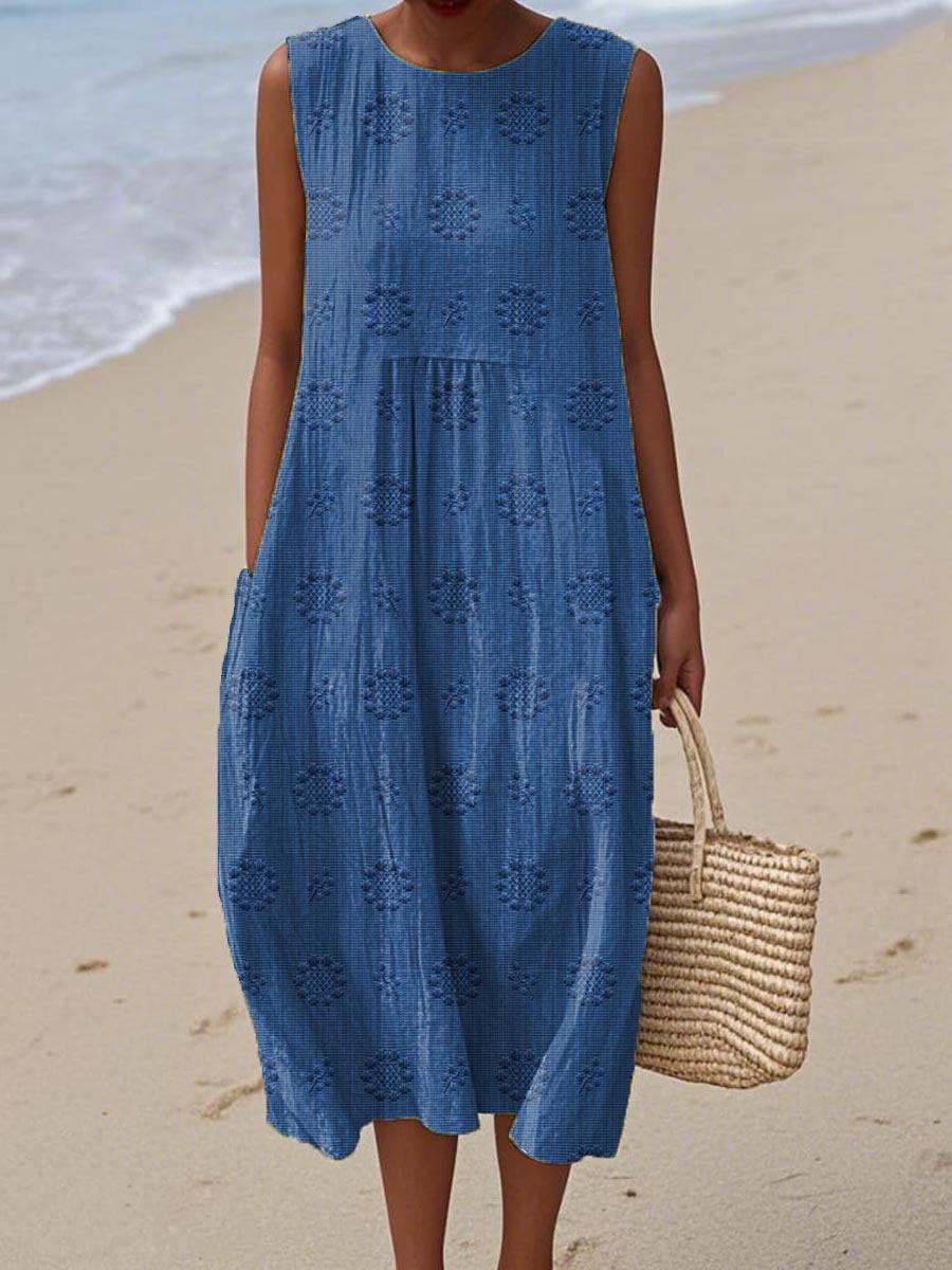 MAY | ELEGANT SLEEVELESS TUMMY-COVERAGE DRESS