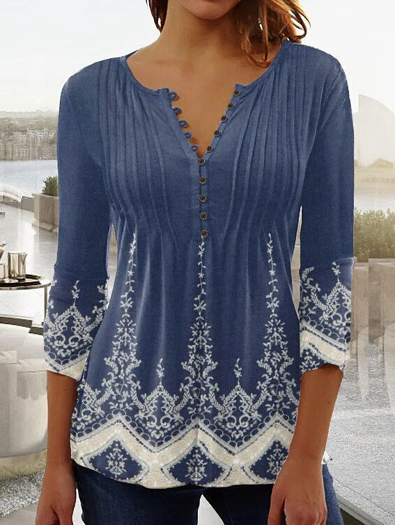 JOAN | ELEGANT TUMMY-COVERAGE COTTON BLEND TOP