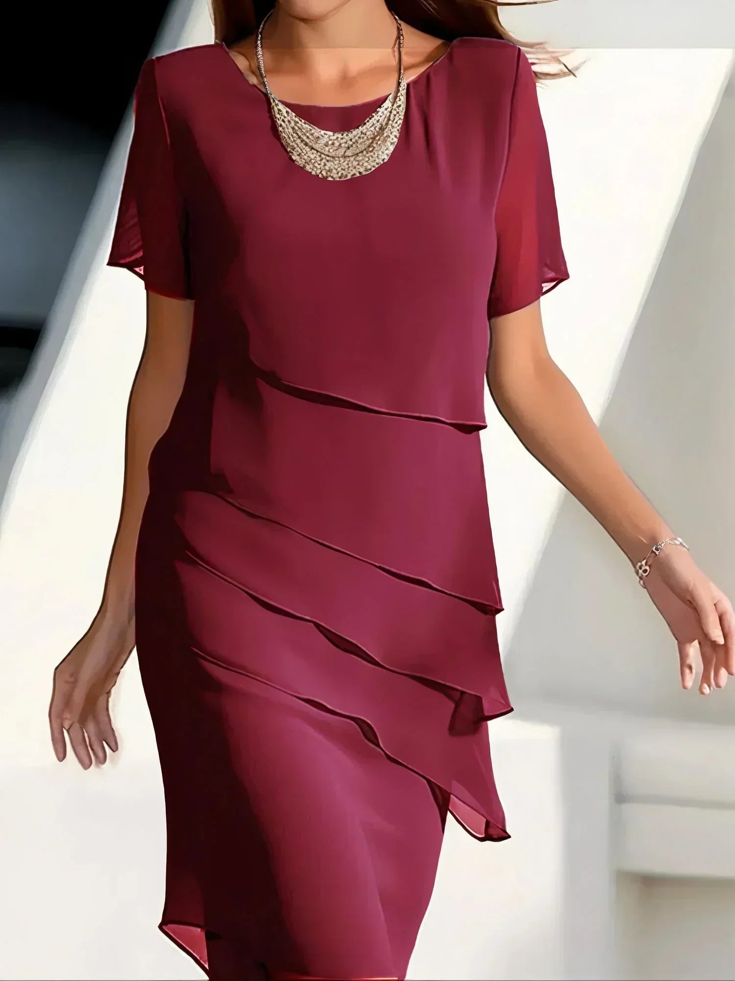 JOY | ELEGANT SUMMER MIDI DRESS WITH TUMMY COVERAGE