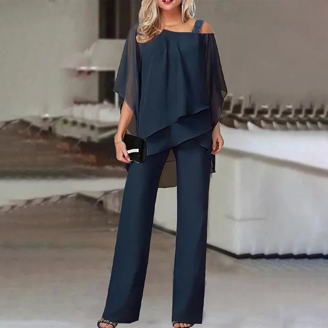 KAREN | ELEGANT OFF-THE-SHOULDER TWO-PIECE SET WITH TUMMY COVERAGE