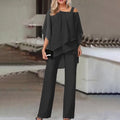 PATRICIA | ELEGANT OFF-THE-SHOULDER TWO-PIECE WITH FLATTERING DRAPE