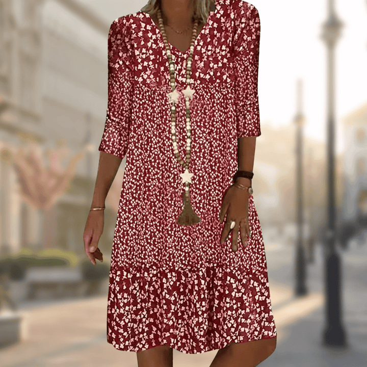 OLIVIA | FLATTERING MODERN MIDI DRESS WITH REFINED DRAPE