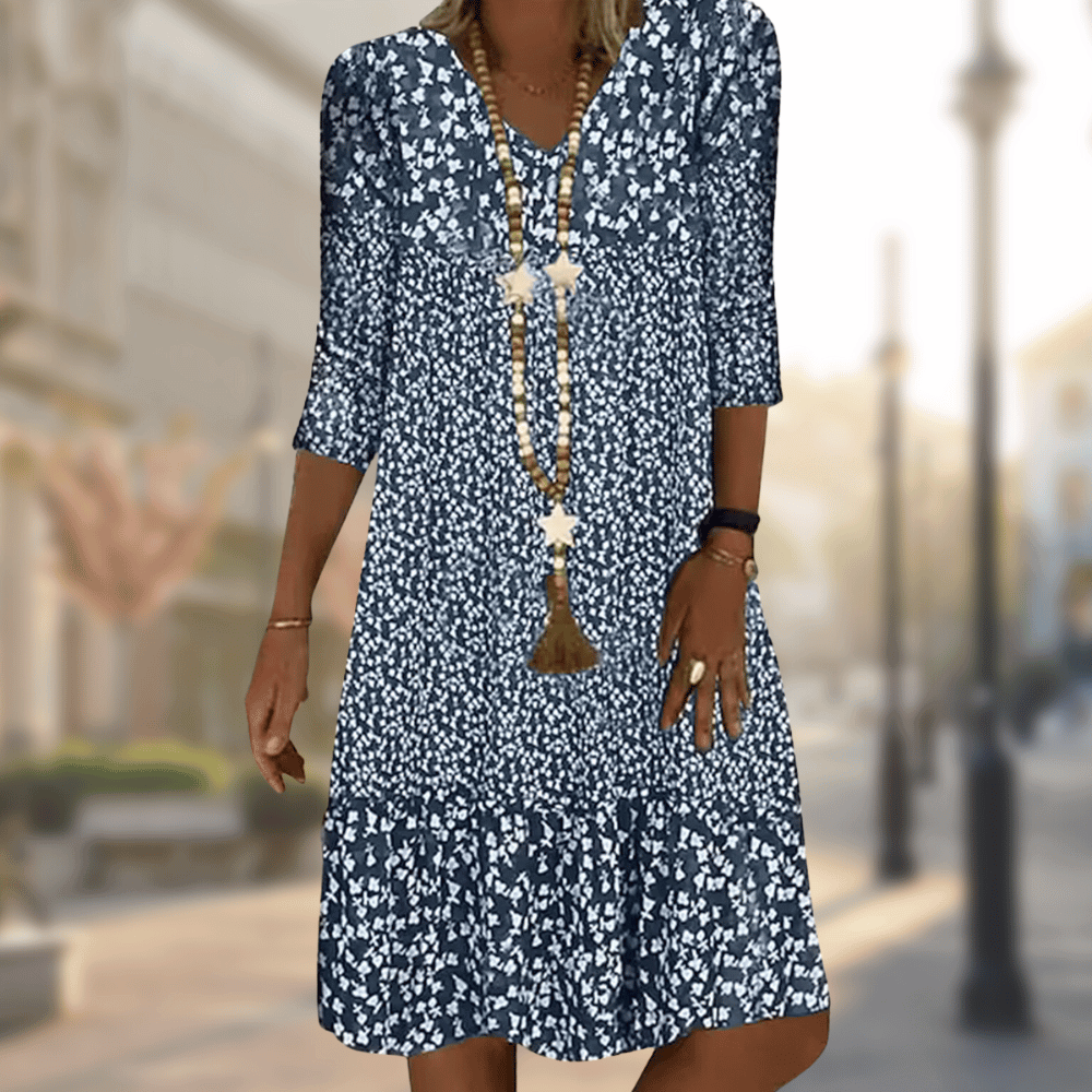 OLIVIA | FLATTERING MODERN MIDI DRESS WITH REFINED DRAPE