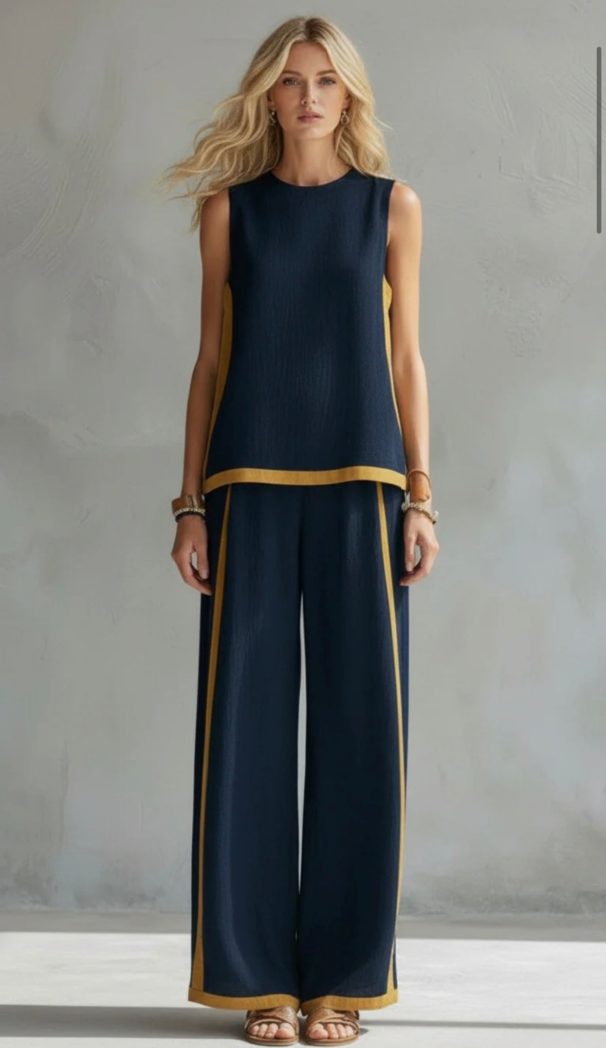MICHELLE | FLATTERING LINEN TWO-PIECE WITH ELEGANT DRAPE