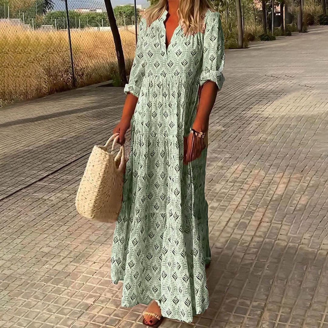 LUNA | FLATTERING BOHO MAXI DRESS WITH FLOWING SILHOUETTE