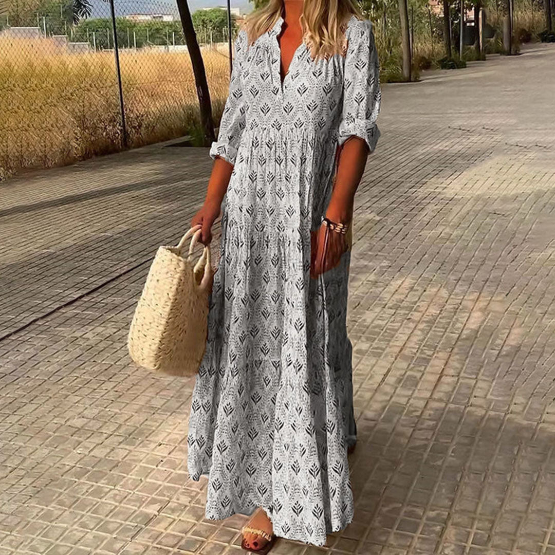 LUNA | FLATTERING BOHO MAXI DRESS WITH FLOWING SILHOUETTE
