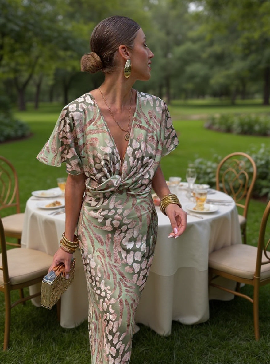 WILLOW | FLOWING MIDI DRESS WITH ELEGANT TUMMY COVERAGE