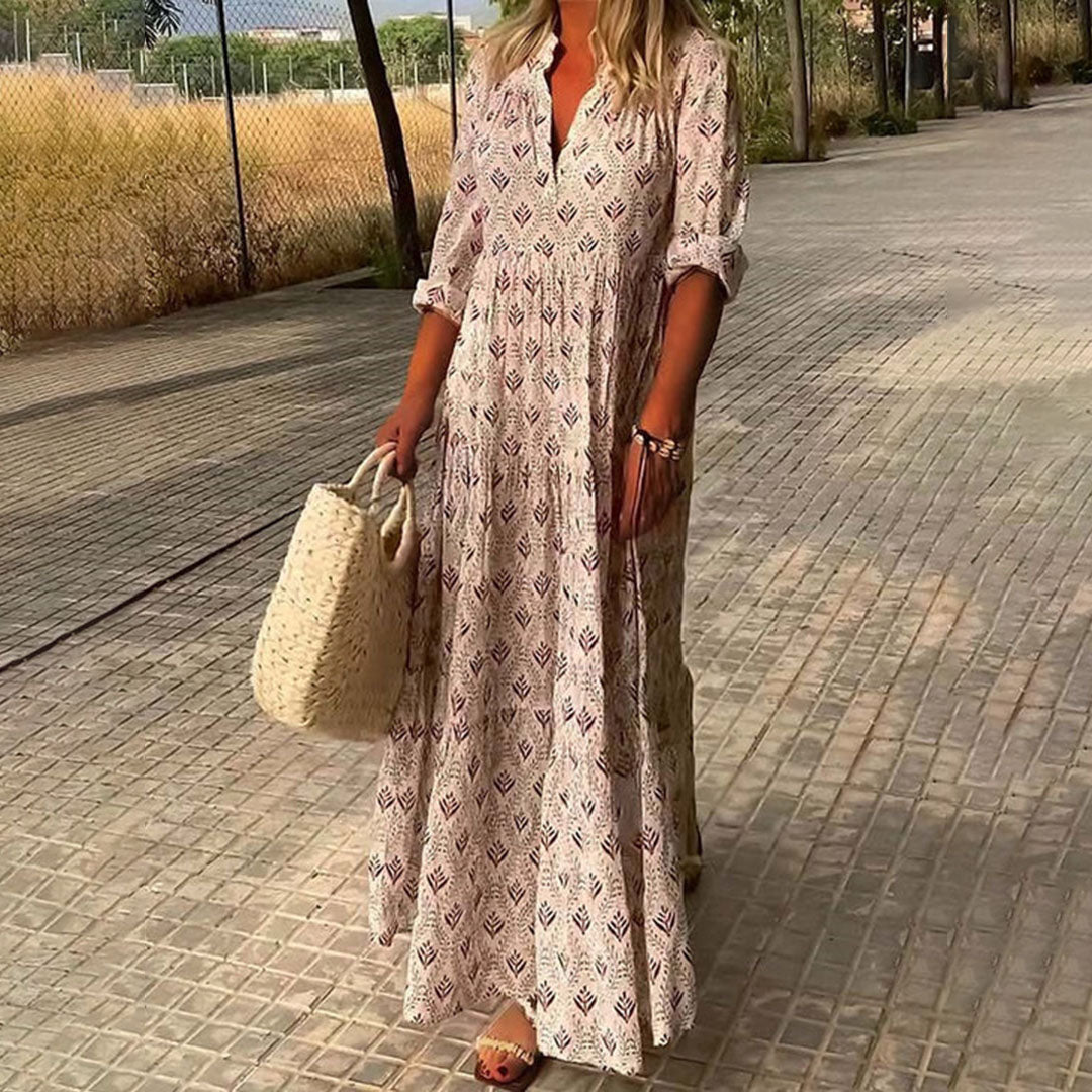 LUNA | FLATTERING BOHO MAXI DRESS WITH FLOWING SILHOUETTE