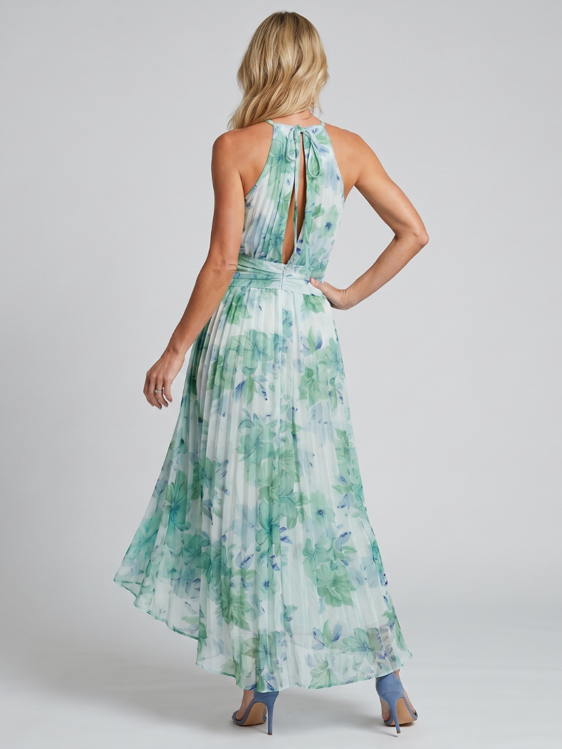 PORTIA | ELEGANT PLEATED MIDI DRESS WITH FLATTERING SILHOUETTE