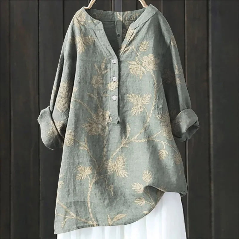 NATALIE | FLORAL PRINT BLOUSE WITH SOFT FEMININE CHARM