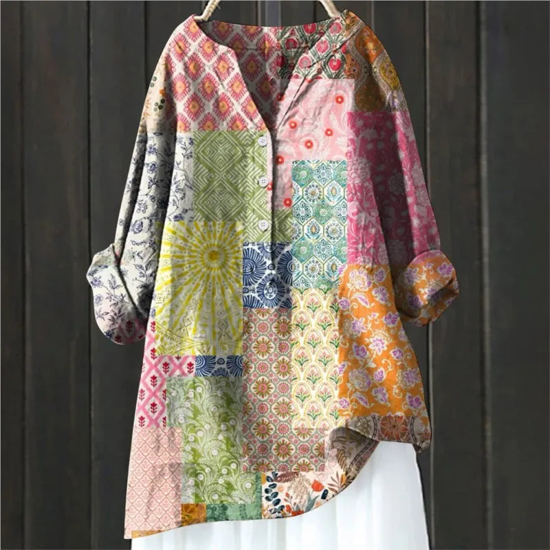 NATALIE | FLORAL PRINT BLOUSE WITH SOFT FEMININE CHARM