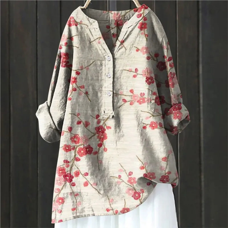 NATALIE | FLORAL PRINT BLOUSE WITH SOFT FEMININE CHARM
