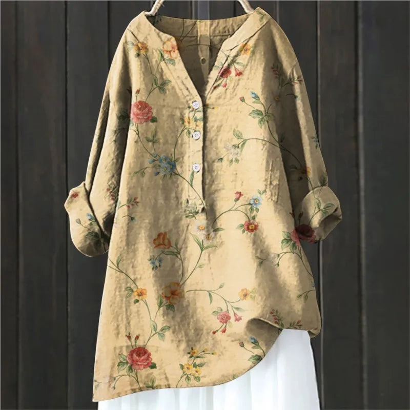 NATALIE | FLORAL PRINT BLOUSE WITH SOFT FEMININE CHARM