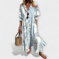 AZELLE | LUXE ABSTRACT FLORAL MAXI DRESS