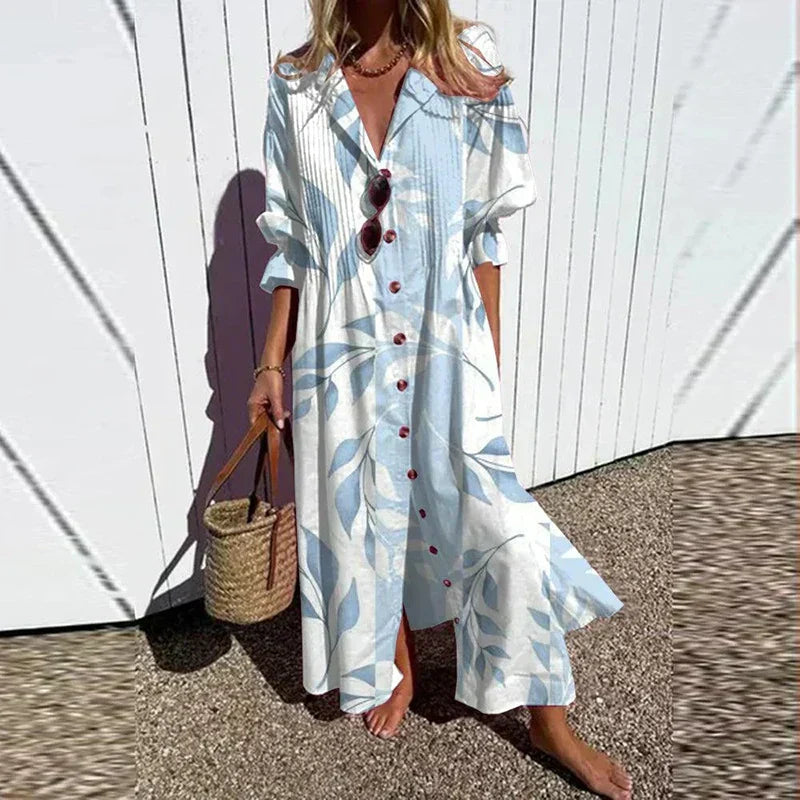 BELLA | FLOWING MAXI DRESS WITH REFINED FLORAL PRINT