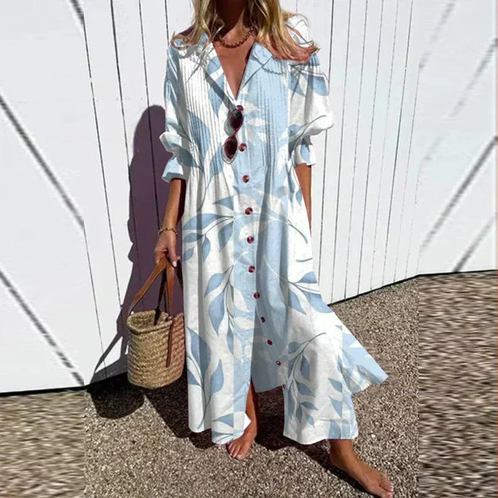 BELLA | FLOWING MAXI DRESS WITH REFINED FLORAL PRINT