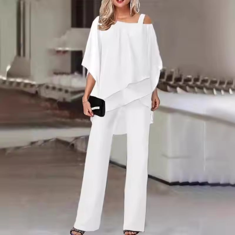 PATRICIA | ELEGANT OFF-THE-SHOULDER TWO-PIECE WITH FLATTERING DRAPE