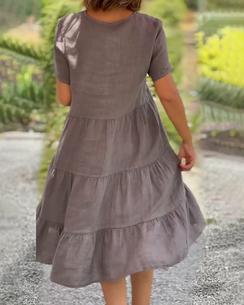 EASHA | ELEGANT BOHO TUMMY-COVERAGE DRESS