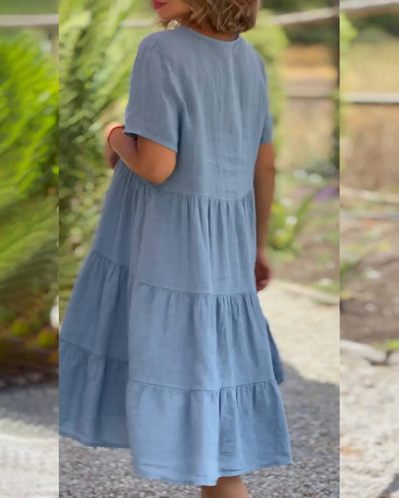 EASHA | ELEGANT BOHO TUMMY-COVERAGE DRESS