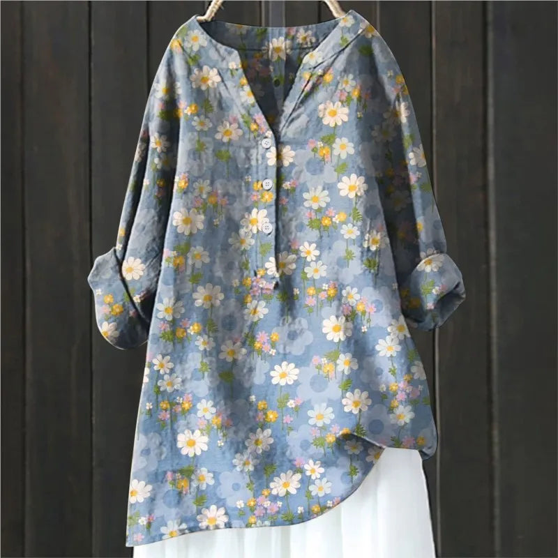 NATALIE | FLORAL PRINT BLOUSE WITH SOFT FEMININE CHARM
