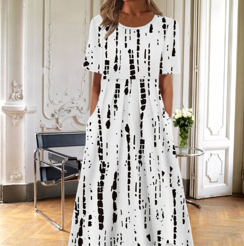 ISABELLA | FLOWING MIDI DRESS WITH ELEGANT DRAPE AND FLATTERING FIT