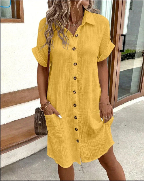 CARYS | REFINED POLO DRESS WITH FLATTERING DRAPE