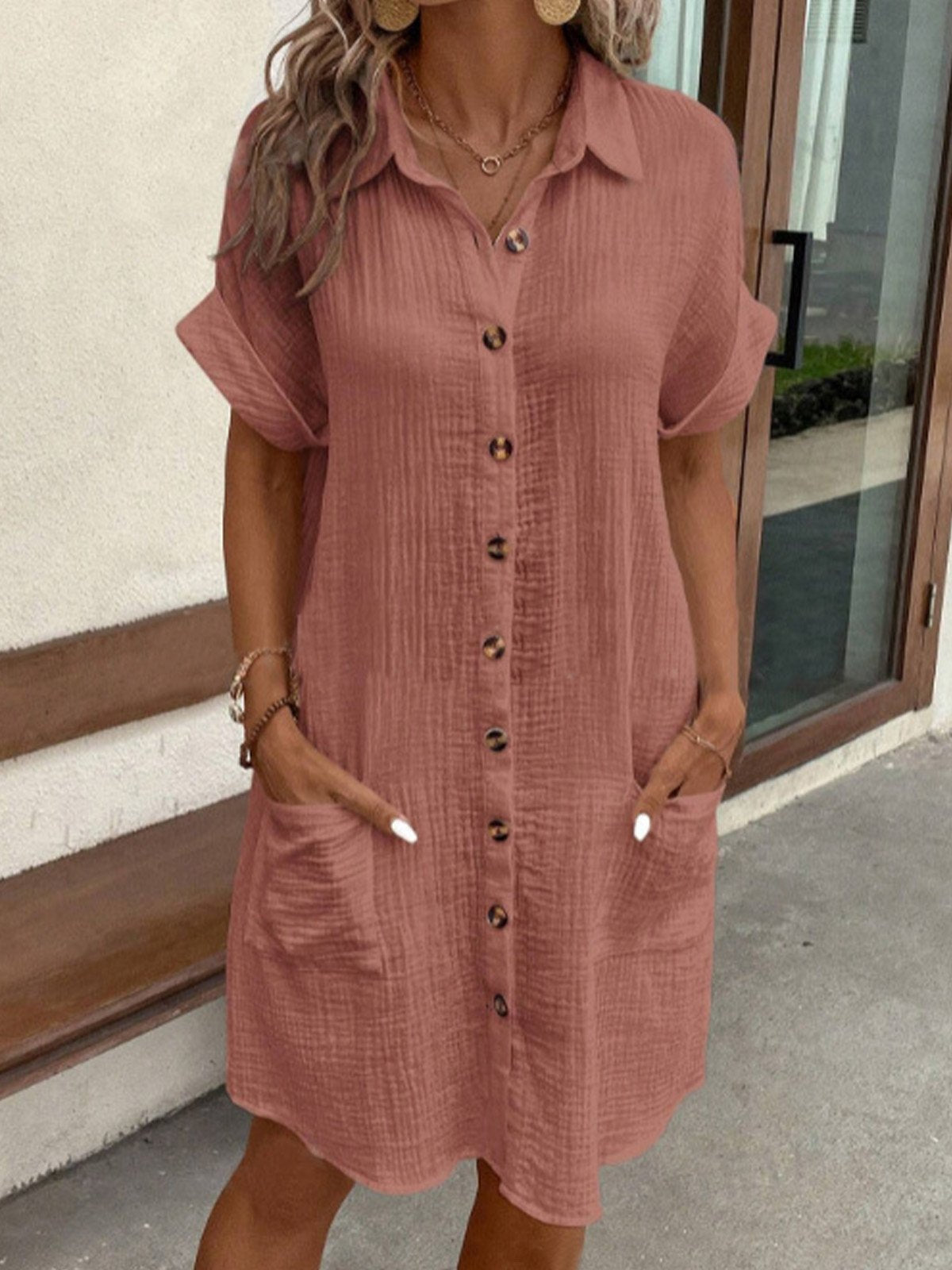 CARYS | REFINED POLO DRESS WITH FLATTERING DRAPE
