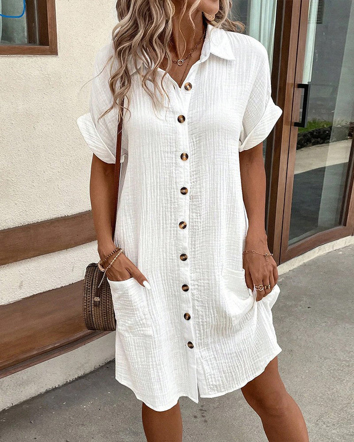 CARYS | REFINED POLO DRESS WITH FLATTERING DRAPE