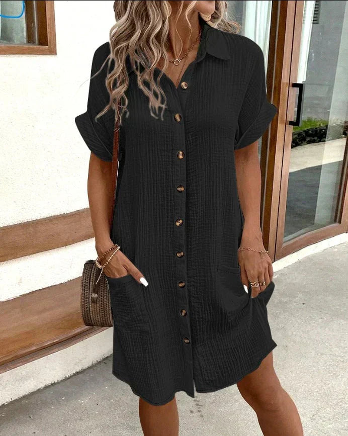CARYS | REFINED POLO DRESS WITH FLATTERING DRAPE