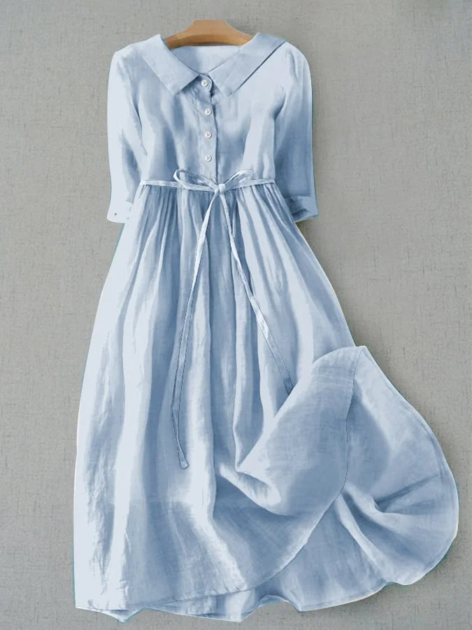 AURORA | FLOWING MIDI DRESS WITH ELEGANT DRAPE