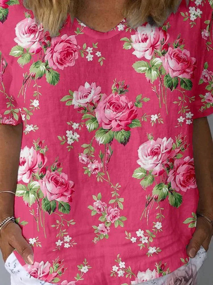 MABEL | FLOWING FLORAL BLOUSE WITH REFINED SILHOUETTE