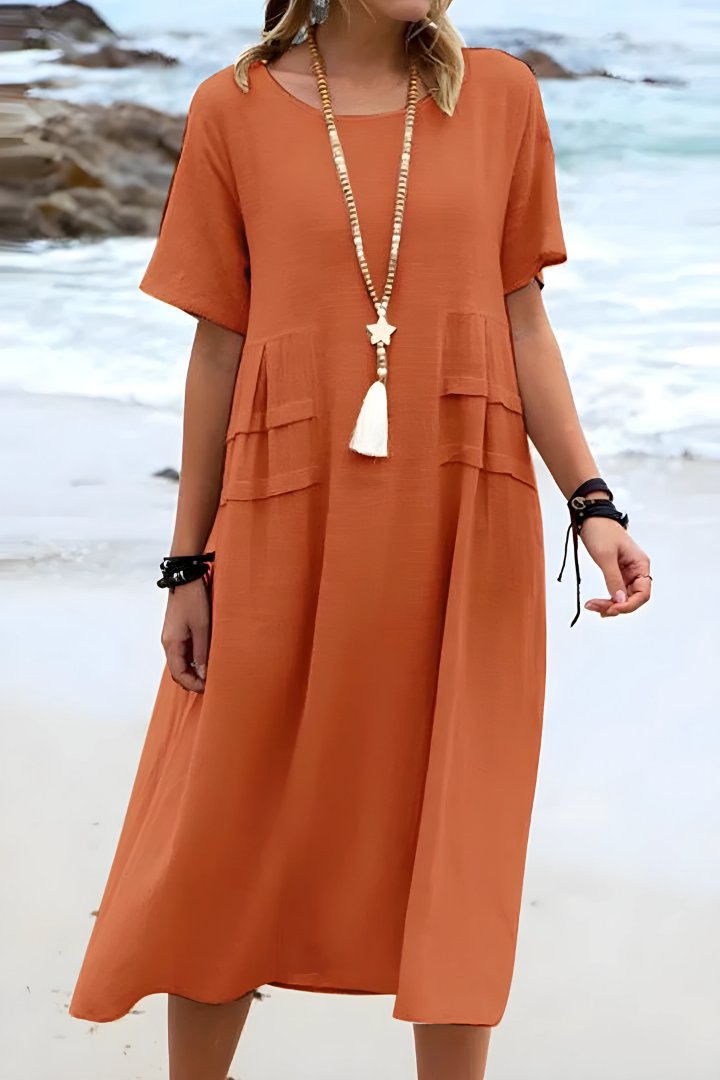 LORELAI | COSY ELEGANT RELAXED MIDI DRESS